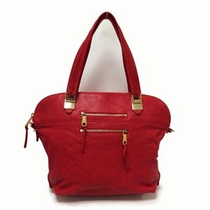 Chloe Angie Red Leather Shoulder Bag
